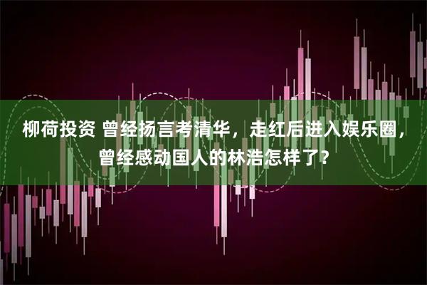 柳荷投资 曾经扬言考清华，走红后进入娱乐圈，曾经感动国人的林浩怎样了？